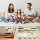 Large Bed Table Tray with Support Bar and Foldable Legs, Bamboo Breakfast Food Trays Table for Bed Sofa Eating and Laptops, TV Lap Tray Table on Couch (Applied for Invention Patent)