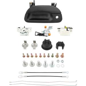 Tailgate Handle Latch Rebuild Kit, Compatible with 1997-2007 Ford F150 F250 F350 Super Duty | Replaces# 80238, 7L3Z9943400AA, Complete Rear Tail Gate Door With Key Hole Bezel Lock Bolt Hinge Cable Set