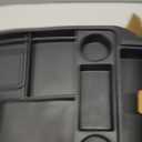 for with 2021-2026 Toyota Sienna Center Console Organizer with Cup Holder, Lower Storage Box Accessories (TPE Material with Original car Wood Grain, Grey)