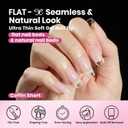 3 x Beetles Gel Nail Tips Flat-X - Coffin Short, 160pcs 16 Sizes, Pre-Etched Half Matte Full Cover Soft Acrylic False Nail Tips Clear Press on Easy DIY Extension Salon for Flat & Natural Nail Beds