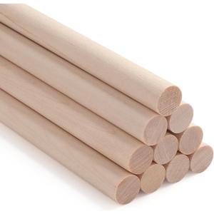 3 x ONUPGO 10Pcs 1/2" x 12" Hardwood Craft Dowel Rods