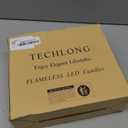 TECHLONG Flameless Candles Flickering 3D Moving Flame, Last 1000+ Hours Battery Operated Candles with Remote Timer, Set of 3 Ivory Real Wax Electric LED Pillar Candles for Home Wedding Decoration