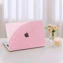 G JGOO Compatible with MacBook Air 13 inch Case 2026 2025-2022 M5 A3449 M4 A3240 M3 A3113 M2 A2681, Glitter Hard Shell for MacBook Air 13.6 inch Case + Keyboard Cover + Screen Protector, Sparkly Pink