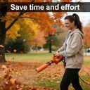 Leaf Blower Air Booster, Leaf Blowers Attachment Compatible with Lb615/765, Universal Blade Blowers Air Booster Attachment for 2-4 Inch Circular Nozzle Blow Pipes(Medium, Orange)