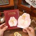 Desk Calendar 2026 Christian Hand Shape,Wooden Base Flip Calendar with 12 Monthly Bible Verses, Inspirational Gift for Home, Office Desk Decor, Scripture Study for Believers