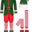 Costumerry Elf Costume for Boys Kids Christmas Elf Outfit (7-8 Years)