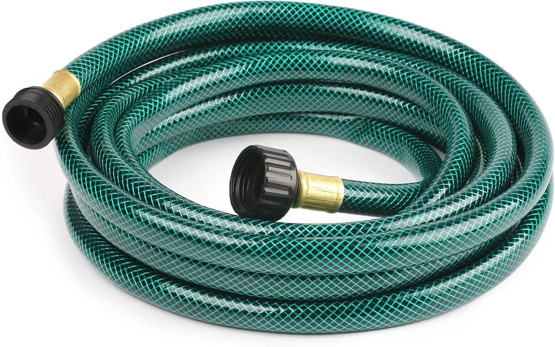 Outdoor Garden Hose No Kink: Flexible and Leakproof - 15 FT 1/2 Inch Water Hoses with GHT Fittings for Women (Green)