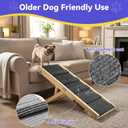 2026 Upgraded Dog Ramp for Couch, Foldable Small Dog Ramp for Sofa, 4 Adjustable Height from 13'' to 21", Portable Stable Pet Steps with Non-Slip Pad, Pet Ramps Use for Sofa Couch Stairs