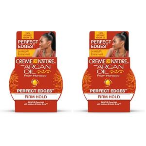 Creme of Nature with Argan Oil from Morocco Perfect Edges, 24 Hour Extra Hold with Moisture & Exotic Shine, 2.25 Ounce (Pack of 6)