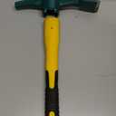 24 Inch Pick Mattock Hoe, Forged Weeding Mattock Pick Axe with Fiberglass Handle, Heavy Duty Garden Mattock Tool Adze Hoe for Gardening, Camping, Prospecting