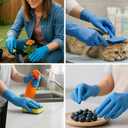 3 x Nitrile Exam Gloves, Disposable Gloves Latex Free for Medical Care, First Aid, Cleaning, Food Prep,100 Count, Blue (Blue, XL)