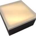 LUMENGY Paver Light 4x4 Inch (3.93x3.93), 2700K Warm White, Glare-Free Brick Lighting for Driveways, Walkways, Pool Decks and Patios, 12V Hardwired, IP67 Waterproof, Drive-Over Rated