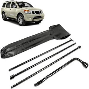 Spare Tire Tool Kit with Spare Tire Jack Handle and Wheel Lug Wrench Compatible with 2005-2019 Frontier Titan Pathfinder, 2005-2015 Amanda Xterra