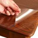 Clear Table Cover Protector Rectangle 40 x 72 Inch, 1.5mm Transparent Plastic Table Protector Waterproof, Anti-Scratch Clear Desk Mat for Office Desktop Dresser Dining Table, FDA Compliant
