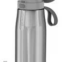 PHILIPS Filtered Water Bottle, BPA-Free Tritan Plastic Water Bottles, Replaces 450 Plastic Water Bottle with Reusable GoZero Everyday Water Filter, Portable Filtering Bottle for Travel, 22 oz, Grey