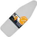 Ironing Board Cover and Pad Standard Size 18x49 inch,Large Extra Wide, Adjustable Elastic Edge Fit, Extra Thick, Heat Reflective, Non Stick Scorch and Stain Resistant (18" X 49", Silver)