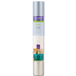 Cricut Everyday Iron On - Silver, 1-Pack of 2ft Rolls (12"x24"), 6ft Total - HTV Heat Transfer Vinyl for Shirts, Apparel, Hats & More - Compatible with Maker & Explore Machines