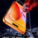 2 x Mkeke for iPhone 16 / iPhone 15 Screen Protector 3 Pack, [9H+ Hardness] [Military-Grade Drop Protection] [Sensitive Touch] [Easy Installation] [HD Clear] Full Edge Coverage Tempered Glass