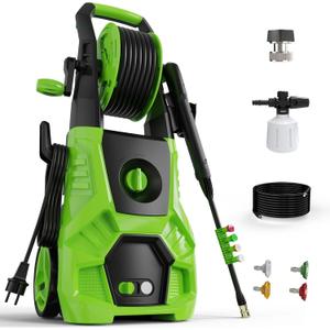 Pressure Washer 5000PSI 3.0GPM Power Washer with 4 Nozzles, Foam Cannon for Cleaning Cars, Driveways, Patios (Green)