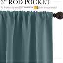 RYB HOME Bathroom Curtains Room Darkening Privacy Small Window Curtains for Bedroom Kitchen Basement RV Camper, Wide 42 inches x Long 30 inches, Teal Blue, 2 Panels