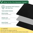 Large Fireproof Stove Top Covers for Electric Stove, Waterproof & Heat Resistant Mat for Glass Top, Stovetop Protector, Anti-Scratch, 36x24 Black