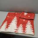 CXMEIFLY Christmas Pillow Covers 24x24 Inch Set of 2 Red Cream Christmas Tree Snowflakes Decor Throw Pillows Winter Xmas Holiday Outdoor Cushion Cases for Couch Bed