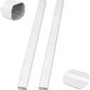 Moxweyeni 2 Pack 2 x 3 Inch, 45 Inch White Aluminum Downspout Extensions Roofing Gutter Downspout DIY Installation for Home Outdoor Drainage