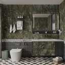 Dark Green Marble Contact Paper Marble Wallpaper Granite Counter Top Peel and Stick 48"x118" Waterproof Glossy Removable Thick Modern Wall Paper Countertop Wallpaper Marble Vinyl Wrap for Cabinets