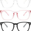 Blue Light Blocking Glasses - Fashion Square Fake Eyeglasses, Anti UV Ray Computer Gaming Glasses Blue Blockers for Women/Men