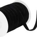 30 Yards Black Velvet Ribbon 3/8 Inch Velvet Fabric Vintage Thin Valentines Ribbon for Choker Hair Bows Gift Wrapping Wedding Wreath Valentines Day Gifts Decorations