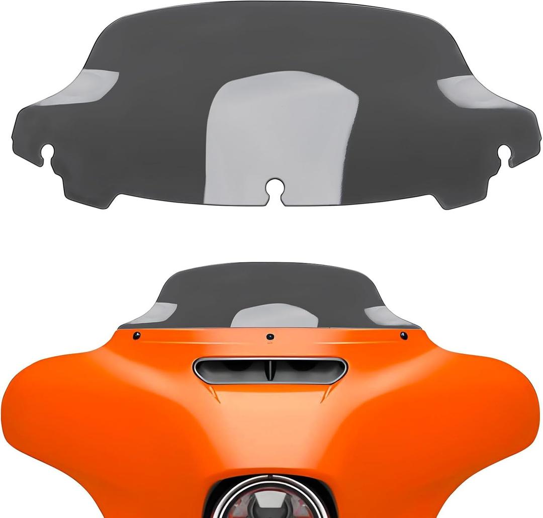 7" Motorcycle Windshield Accessories for Harley Touring 2014-2023 Street Glide, 2014-2022 Electra Glide, 2014-2024 Ultra Limited and 2014+ Trike Tri Glide Models (Light Gray)
