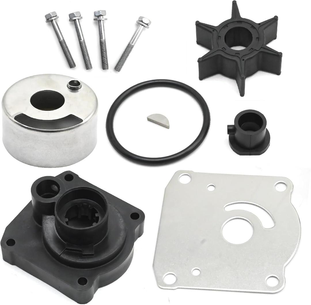 61N-W0078-10-00 Outboard Water Pump Impeller Repair Kit, Replacement for Yamaha 2 Stroke 30HP C30ELRR C30ELRS C30MLHS C30ELRT, 4 Stroke F-25HP Motors, Replaces 61N-W0078-13-00