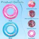 Inflatable Pool Floats, Swim Tubes Rings Water Toys for Kids Gifts Lake Game Hawaiian Beach Summer Swimming Pool Party Favors