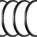 WKONCLDY 3200lm LED Flush Mount Ceiling Light, Super Slim 12 inch LED Ceiling Light, 5000K LED Ceiling Light for Bedroom, Living Room, Dining Room, Garage, Office, Warehouse (Black, Four Pack)