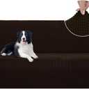 U-NICE HOME Stretch Couch Cover Sofa Cover Washable Sofa Slipcover Furniture Protector for 3 Cushion Couch Sofa Pet Friendly, Large (3-Cushion Sofa), 105"D x 64"W x 35"H (Sofa, Chocolate)