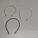 minihope Metallic Color Skinny Headbands for Women and Girls, 3 Pack, Hair Accessories, Black, Silver, Gold