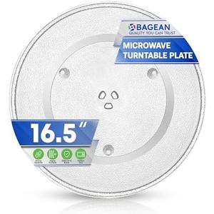 Microwave Plate Replacement 16.5 inch Fits F06014M00AP Panasonic Microwave Glass Plate - Exactly Replaces Rotating Microwave Turntable - Durable Oven Dish Tray For Better Reheating and Cooking