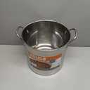 IMUSA USA Stainless Steel Stock Pot with Lid 16-Quart, Silver