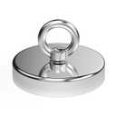 Magnetpro Fishing Magnet, Over 900 Lbs Pulling Force Strong Neodymium Magnet Heavy Duty, Rare Earth Magnets with Eyebolt, Diameter 3.54 inches for Magnetic Fishing, Hunting, Retrieving in River