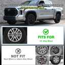 18" Gloss Black Wheel Skins Set for 2022-2026 Toyota Tundra Alloy Wheel & for 2023-2026 Toyota Sequoia, ABS Plastic Cover Hubcap Fits Directly Over OEM Wheel No. 42611-0C280, 42611-0C290