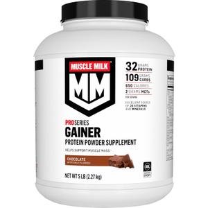 Muscle Milk Gainer Protein Powder, Chocolate, 32g Protein, 5 Pound (EXP 10/03/26)