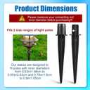 8pcs Solar Light Replacement Stakes, 5.31x0.78 Inch Outdoor Lighting Ground Stakes Spikes for Pathway Lights Metal Solar Light Replacement for Garden Landscape Yard Decor