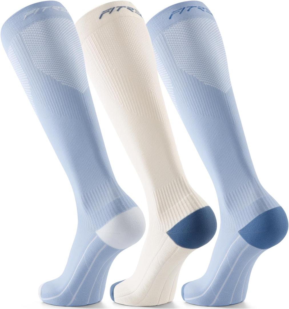 FITRELL 3 Pairs Compression Socks for Women and Men 20-30mmHg-Circulation Support Socks L/XL