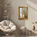BRUZYIYE Gold Framed Wall Art Vintage Green Olive Tree Neutral Botanical Canvas Prints Rustic Plant Paintings Wall Decor Farmhouse Decor Pictures for Living Room Bathroom Bedroom 16x24inch