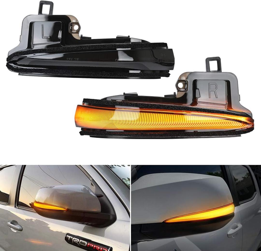 SUPAREE LED Side Mirror Turn Signal Lights, Sequential Dynamic Indicator Strip fit for 2016-2021 Tacoma, 2019-2021 RAV4 XA50, 2020-2021 Highlander XU70, Alphard Velltire Lexus LM