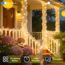 750LED Christmas Lights Outdoor Use, 240ft 12 Modes Warm White LED String Lights with Timer Dimmable, Waterproof Christmas Tree Lights for Xmas Patio Yard Fence Balcony Garden Decor Warm White