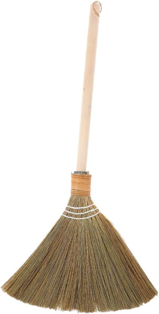 FOMIYES 0.25kg Traditional Asian Corn Broom Soft Bristles for Heavy Duty Cleaning