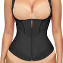 FeelinGirl Waist Trainer Vest for Women Tummy Control Corset Body Shaper Back Support Adjustable Straps Workout Faja, XXL