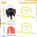 4 x 10pcs 2ft Small Engine Fuel Line Hose Replacement Kit with Primer Bulb & Carburetor for Walbro Lawn Mower Blower Edger Accessories (Red Oil Cup)