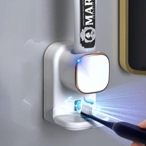 Toothpaste Squeezer,Toothpaste Dispenser Wall Mounted,Automatic Toothpaste Squeezer for Kids and Adult,Quantitative Toothpaste Dispenser Bathroom Accessories (White)
